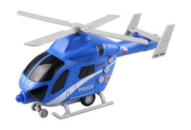City collection Policejní vrtulník na setrvačník se světlem a zvukem, 20cm