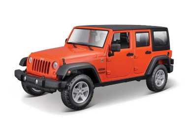 Maisto 2015 Jeep Wrangler Unlimited, metal oranžová, 1:24