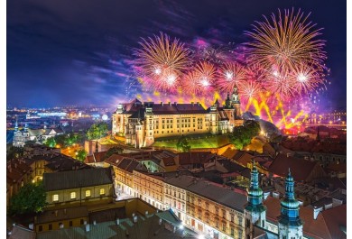 Castorland puzzle 500 dílků - Ohňostroj nad hradem Wawel