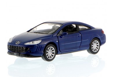 Welly Peugeot Coupe 407, Modrý 1:34-39