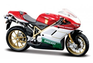 Maisto Motocykl, Ducati 1098 S Tricolore, bílá 1:18 