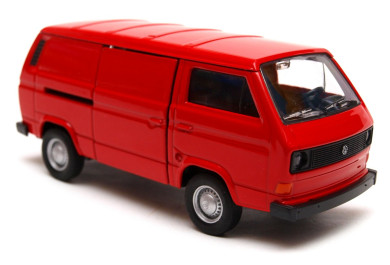 Welly Volkswagen T 3 Van červený 1:34-39