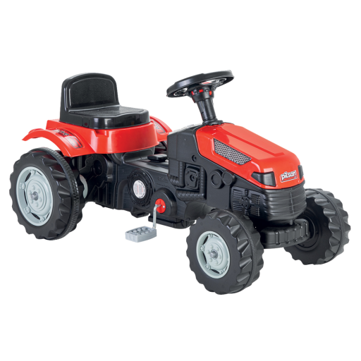 Pilsan Šlapací traktor Farm s volantem červený