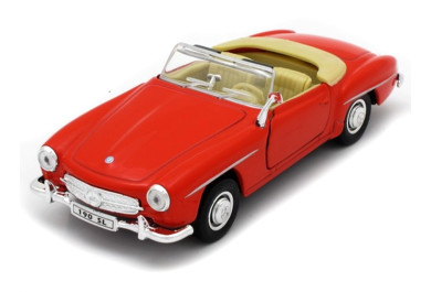 Welly Mercedes Benz 190 SL 55 convertible, červený, 1:34-39