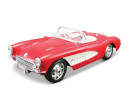 Maisto 1957 Corvette, červená, stavebnice auta, 1:24