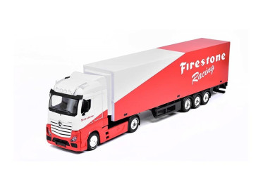 Bburago kamion Mercedes Benz Actros Gigaspace Firestone 1:43