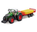 Bburago Farm tractor Fendt 1050 s přívěsem na balíky 1:50