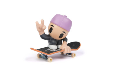 Tech Deck sk8 crew fingerboard s figurkou, fialová kšiltovka