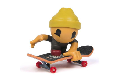 Tech Deck sk8 crew fingerboard s figurkou, žlutá čepice