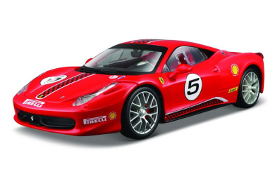 Bburago Ferrari Racing 458 Challenge červená 1:24