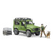 Bruder 2587 Land Rover Defender, figurka lesníka se psem