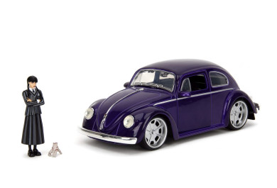 Jada Wednesday auto 1972 VW Beetle 1:24 a figurka Wednesday