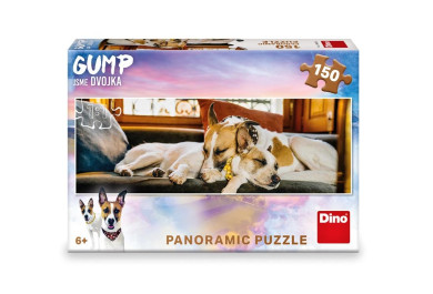 Dino Puzzle Gump na gauči panoramic 150 dílků