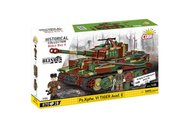 COBI 3124 II WW PzKpfw VI Tiger Ausf E, 2v1, 1:35, 870 kostek