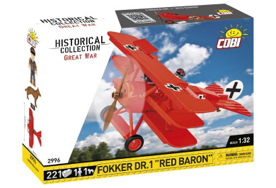 Cobi 2996 Great War Fokker Dr. I Red Baron, 1:32, 221 kostek