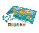 Hape Puzzle Mapa světa 2v1, 105 dílků