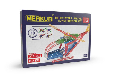 Merkur 013 Vrtulník, 222 dílů, 10 modelů